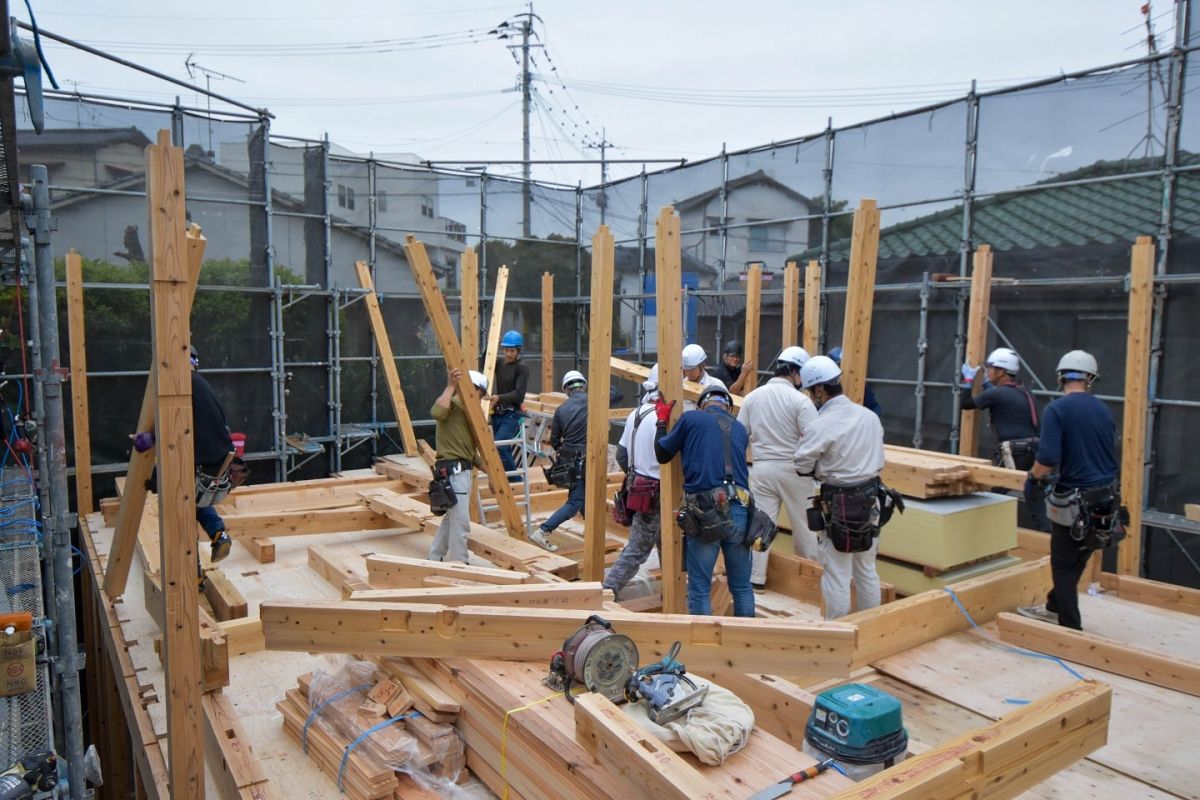 福岡県福岡市城南区11　注文住宅建築現場リポート③　～上棟式・前編～