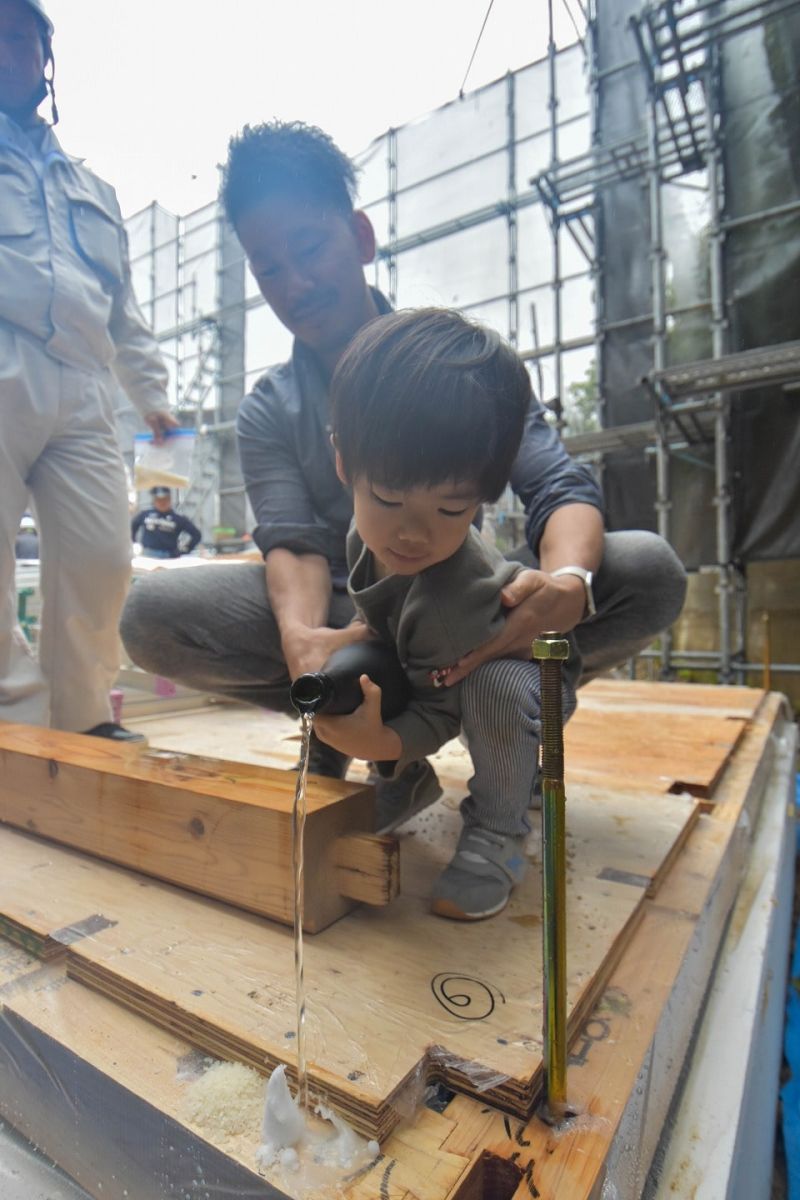 福岡県福岡市城南区11　注文住宅建築現場リポート③　～上棟式・前編～