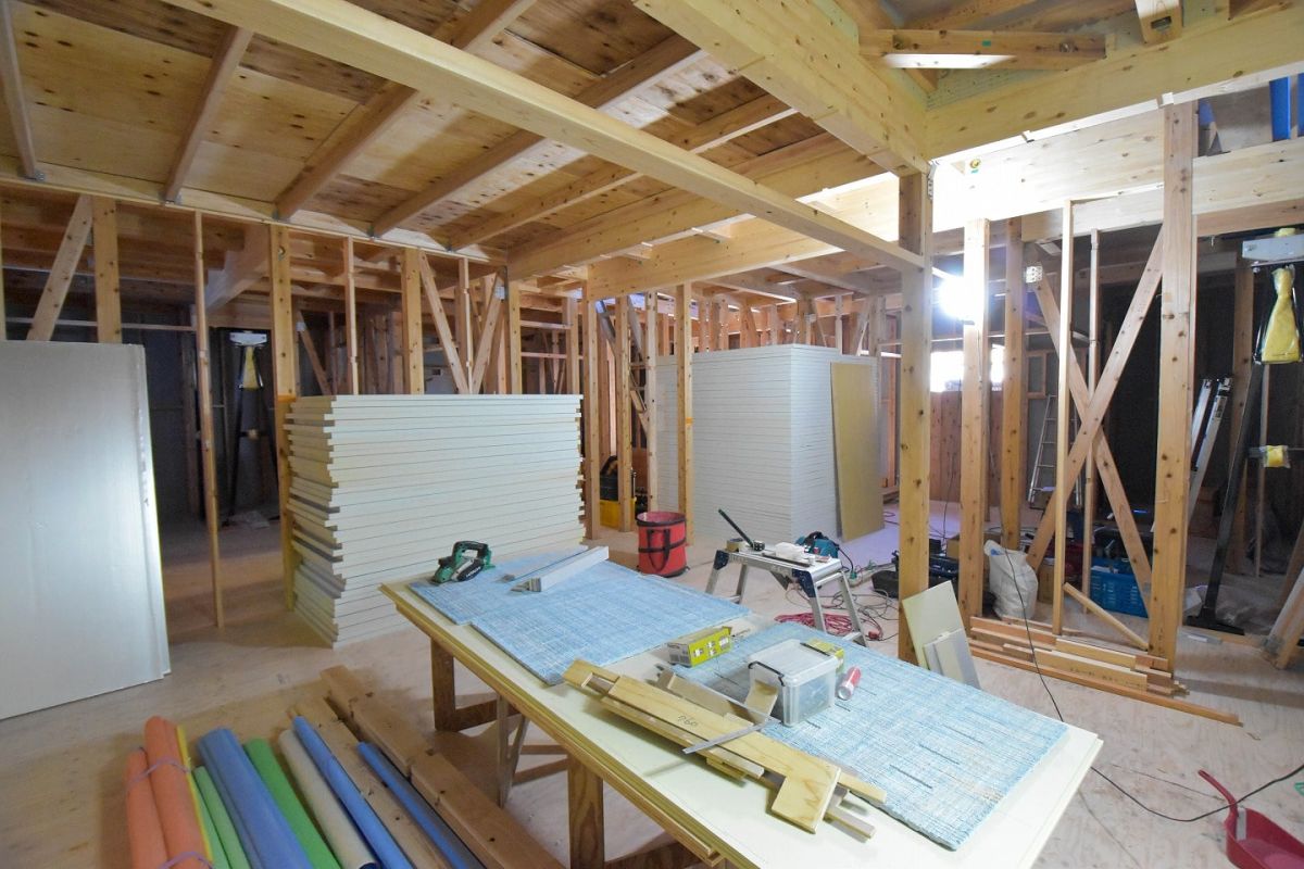 「福岡市西区09」注文住宅現場リポート④【木工事】【下地】