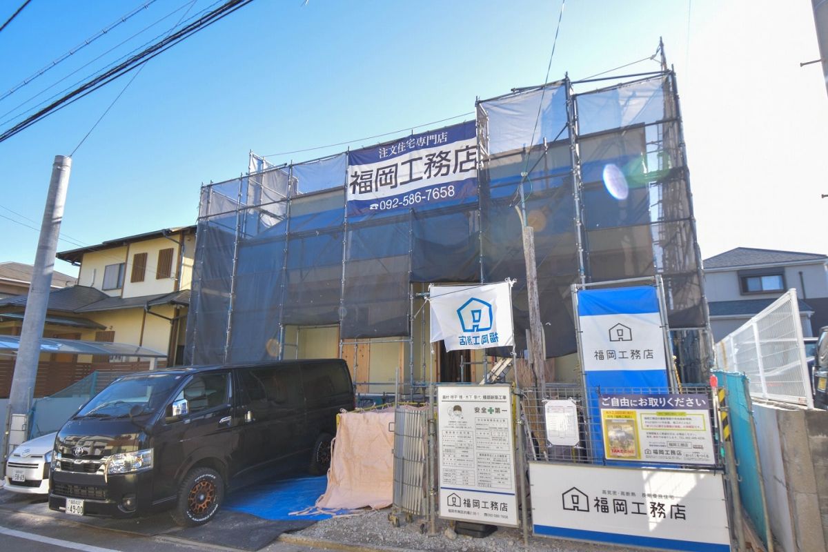 福岡県福岡市西区09　注文住宅建築現場リポート④　～下地施工～