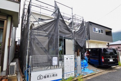 北九州市小倉北区01　注文住宅建築現場リポート⑥　～木工事・石膏ボード施工～