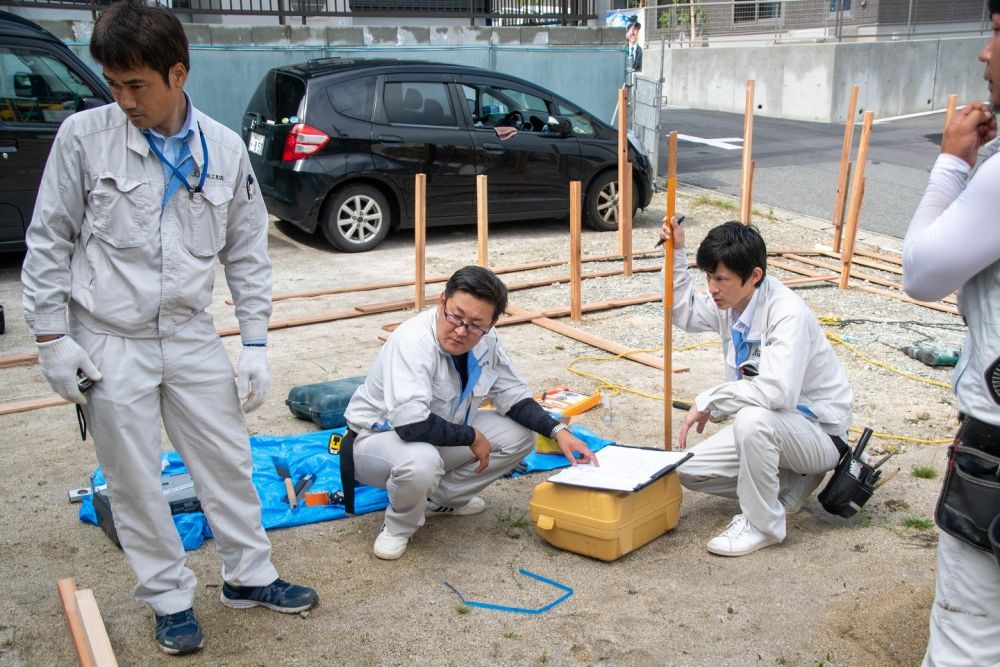 福岡市城南区06　注文住宅建築現場リポート②　～基礎工事・遣り方～