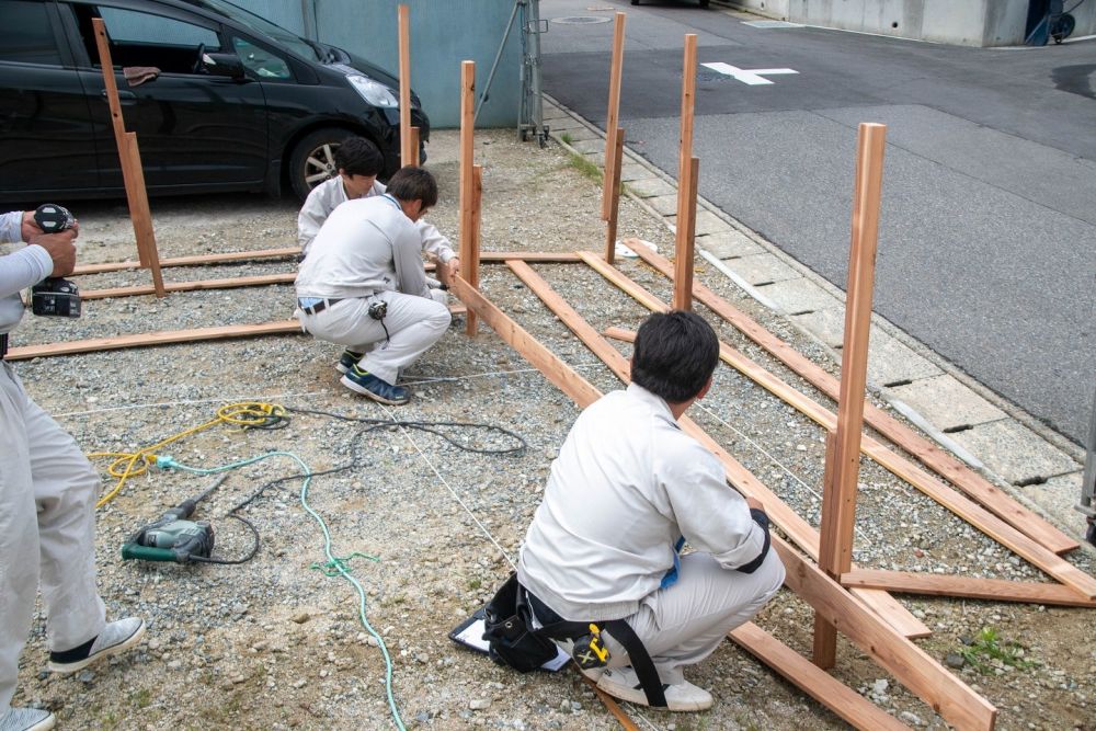 「福岡市城南区06」注文住宅現場リポート②【基礎工事】【遣り方】