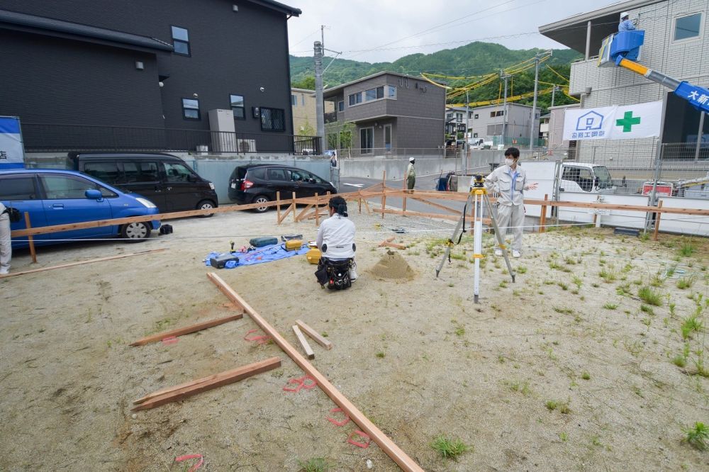 福岡市城南区06　注文住宅建築現場リポート②　～基礎工事・遣り方～