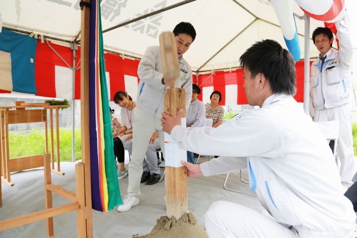 福岡県春日市紅葉ヶ丘西03　注文住宅建築現場リポート①　～地鎮祭～