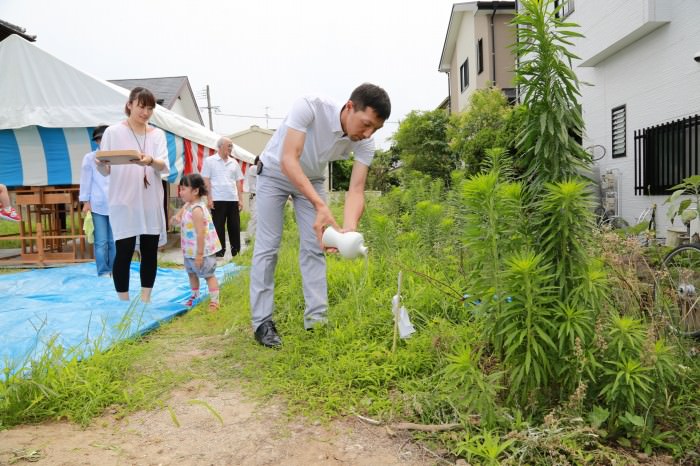 「春日市紅葉ヶ丘西03」注文住宅現場リポート①【地鎮祭】
