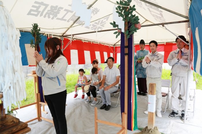 「春日市紅葉ヶ丘西03」注文住宅現場リポート①【地鎮祭】