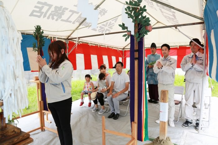 福岡県春日市紅葉ヶ丘西03　注文住宅建築現場リポート①　～地鎮祭～