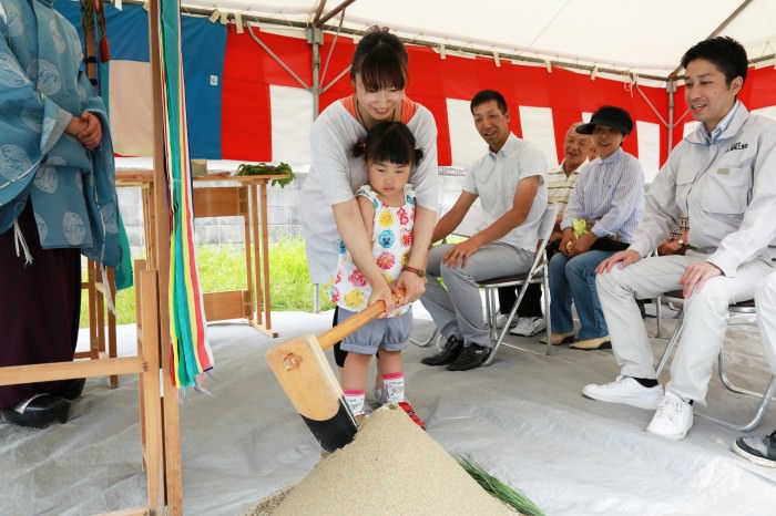 福岡県春日市紅葉ヶ丘西03　注文住宅建築現場リポート①　～地鎮祭～