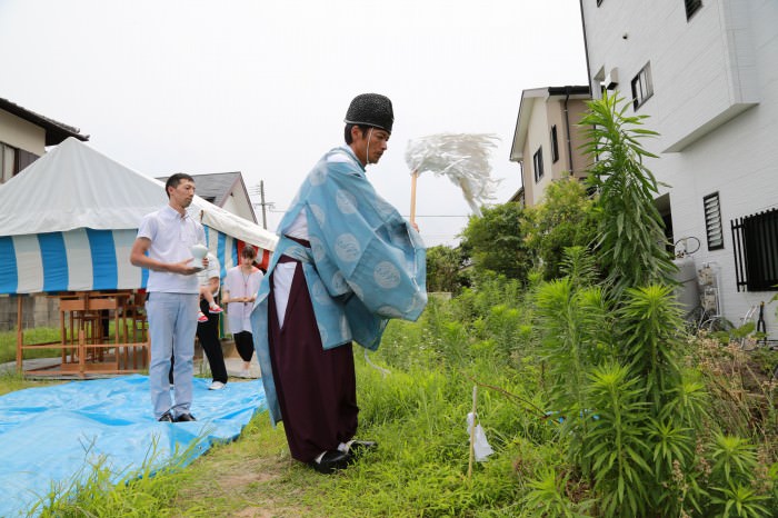 福岡県春日市紅葉ヶ丘西03　注文住宅建築現場リポート①　～地鎮祭～