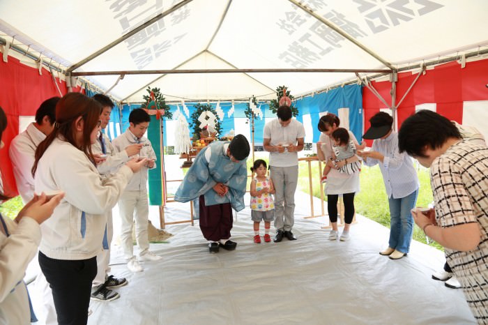 福岡県春日市紅葉ヶ丘西03　注文住宅建築現場リポート①　～地鎮祭～