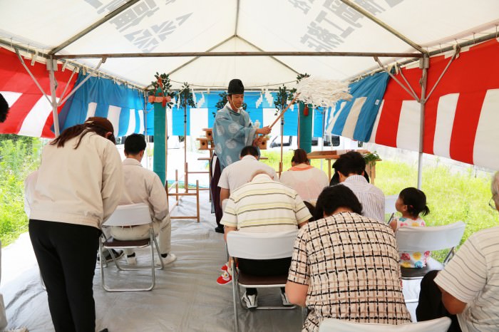 福岡県春日市紅葉ヶ丘西03　注文住宅建築現場リポート①　～地鎮祭～