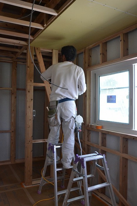 「筑紫野市杉塚01」注文住宅現場リポート⑦【外装工事】【サイディング】