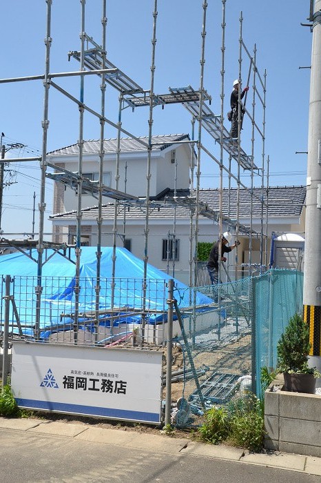 「朝倉郡筑前町東小田01」注文住宅現場リポート④【足場設置】