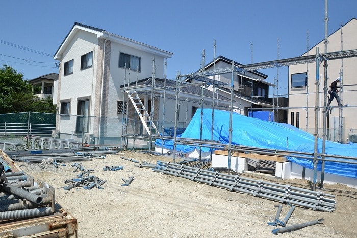 「朝倉郡筑前町東小田01」注文住宅現場リポート④【足場設置】