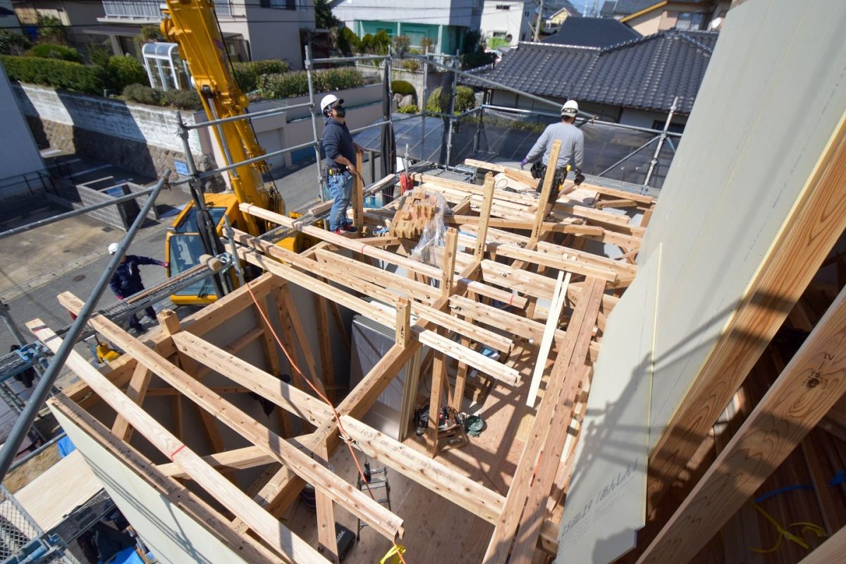 福岡県福岡市西区06　注文住宅建築現場リポート③　～上棟式・前編～