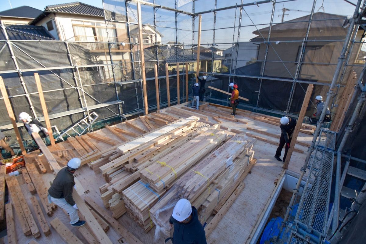 福岡県福岡市西区06　注文住宅建築現場リポート③　～上棟式・前編～