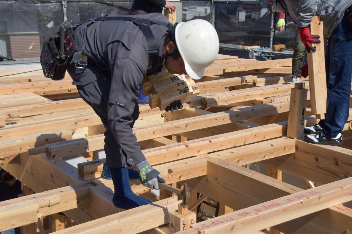 福岡県福岡市西区06　注文住宅建築現場リポート③　～上棟式・前編～