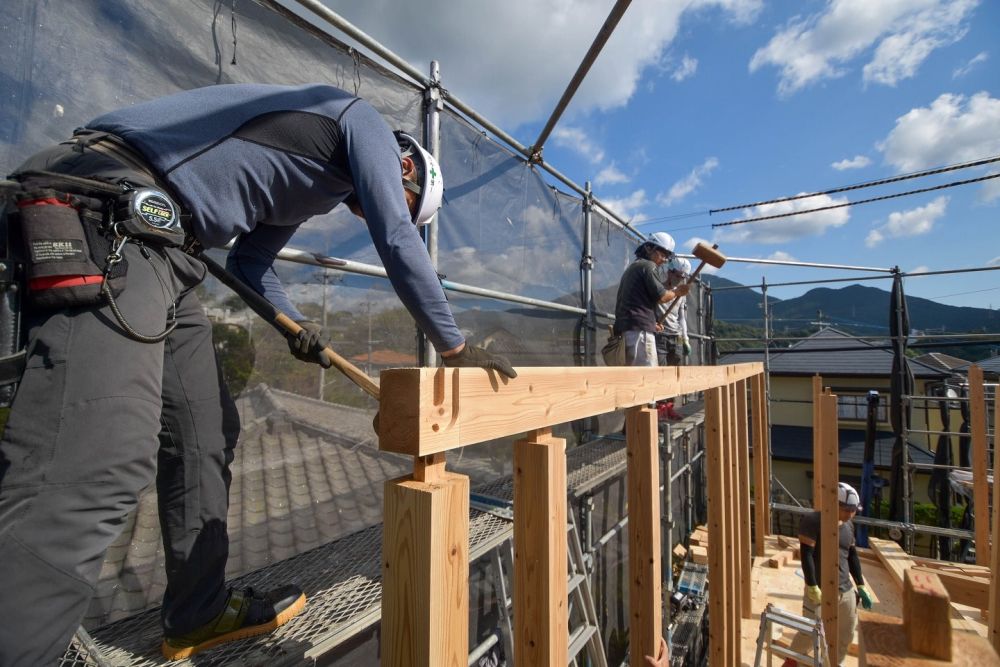 福岡県太宰府市09　注文住宅建築現場リポート②　～上棟式～