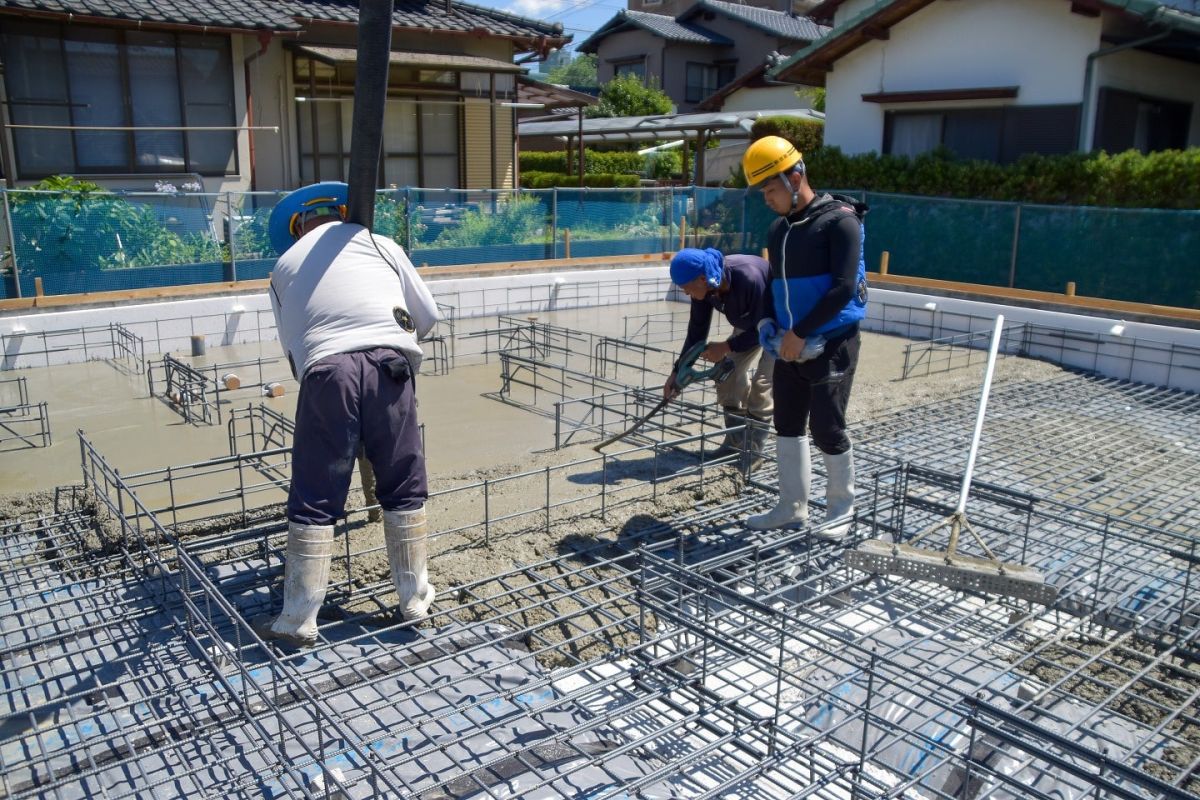 福岡県那珂川市10　注文住宅建築現場リポート②　～基礎工事・土間コン～