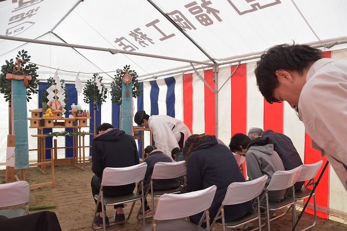 「太宰府市04」注文住宅現場リポート①【地鎮祭】