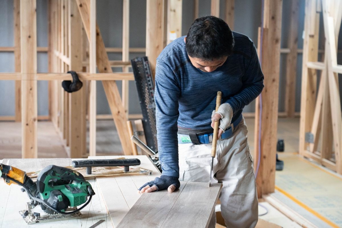 福岡県春日市14　注文住宅建築現場リポート⑤　～木工事・床張り～