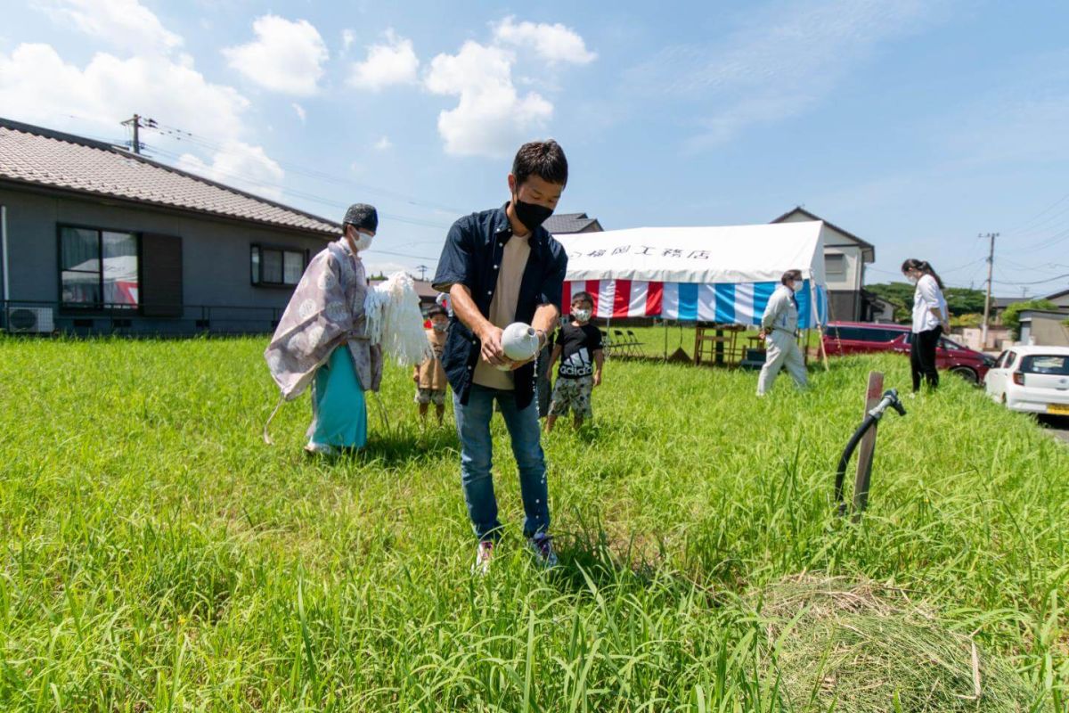 「北九州市若松区01」注文住宅現場リポート①【地鎮祭】
