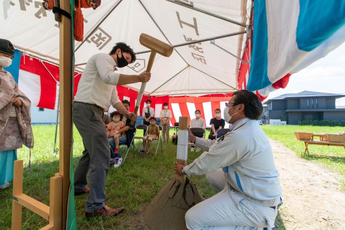 「北九州市若松区01」注文住宅現場リポート①【地鎮祭】