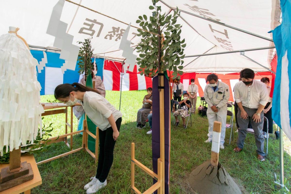 「北九州市若松区01」注文住宅現場リポート①【地鎮祭】