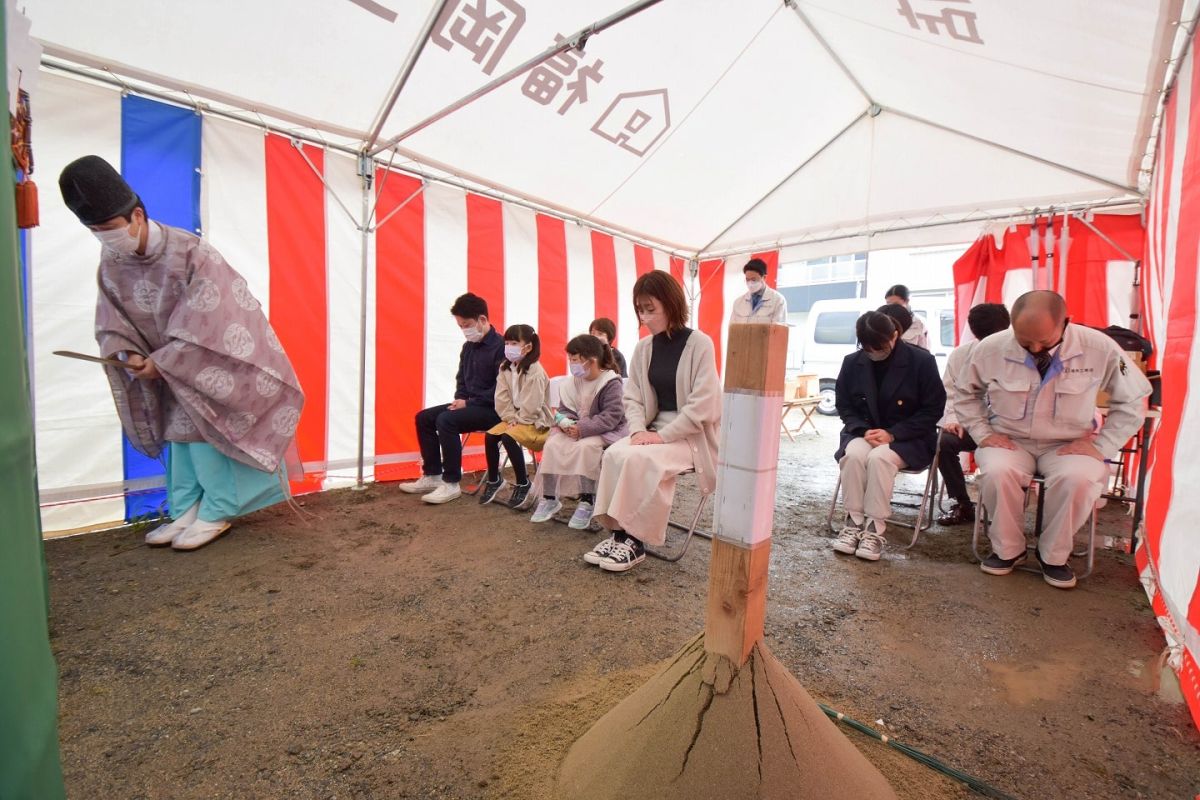 「福岡市西区07」注文住宅現場リポート①【地鎮祭】