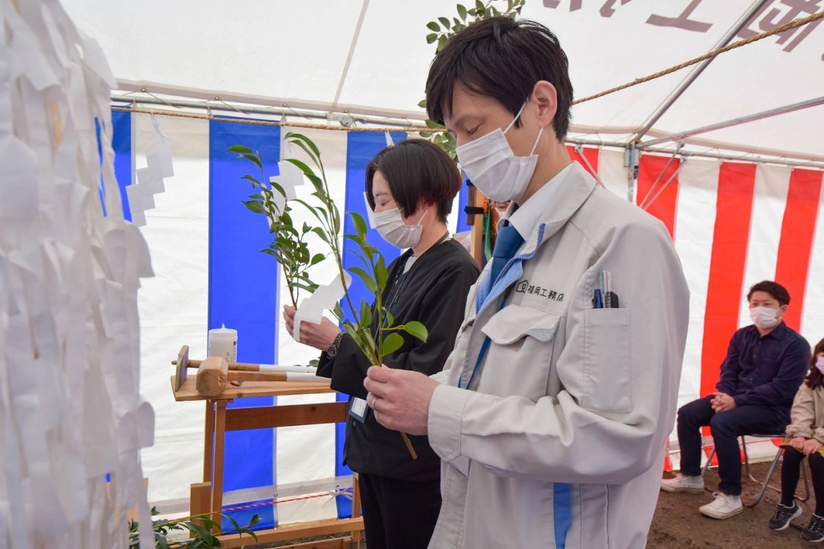 福岡県福岡市西区07　注文住宅建築現場リポート①　～地鎮祭～