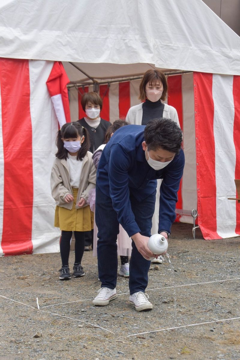 「福岡市西区07」注文住宅現場リポート①【地鎮祭】