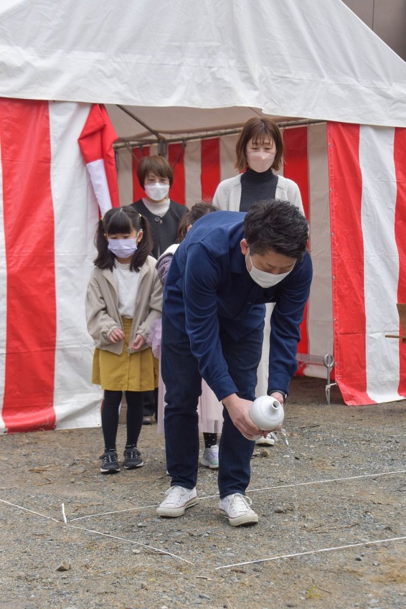 福岡県福岡市西区07　注文住宅建築現場リポート①　～地鎮祭～