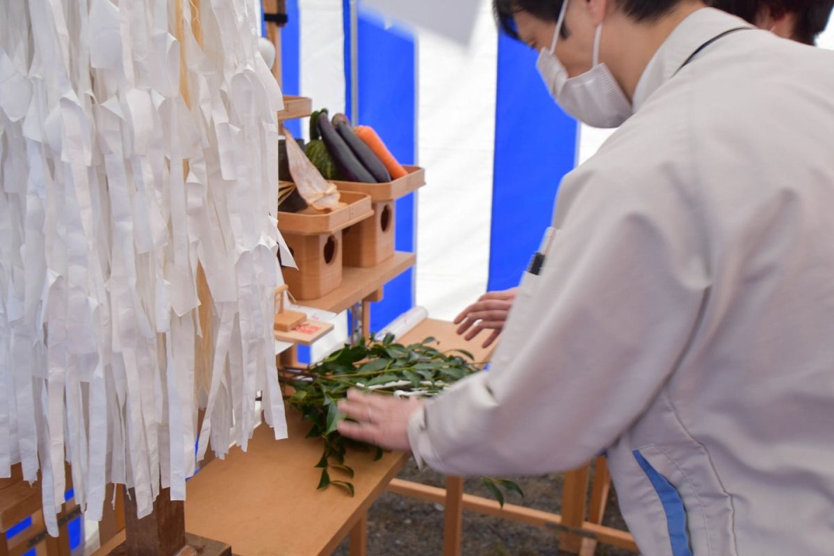 福岡県福岡市西区07　注文住宅建築現場リポート①　～地鎮祭～