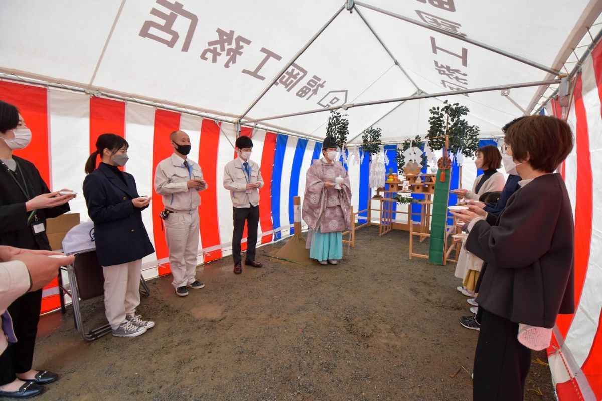 福岡県福岡市西区07　注文住宅建築現場リポート①　～地鎮祭～