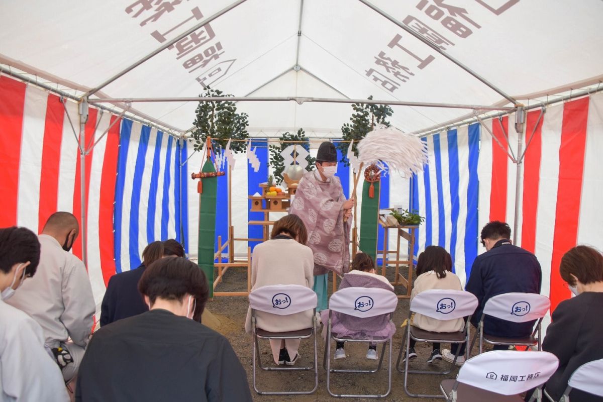 福岡県福岡市西区07　注文住宅建築現場リポート①　～地鎮祭～