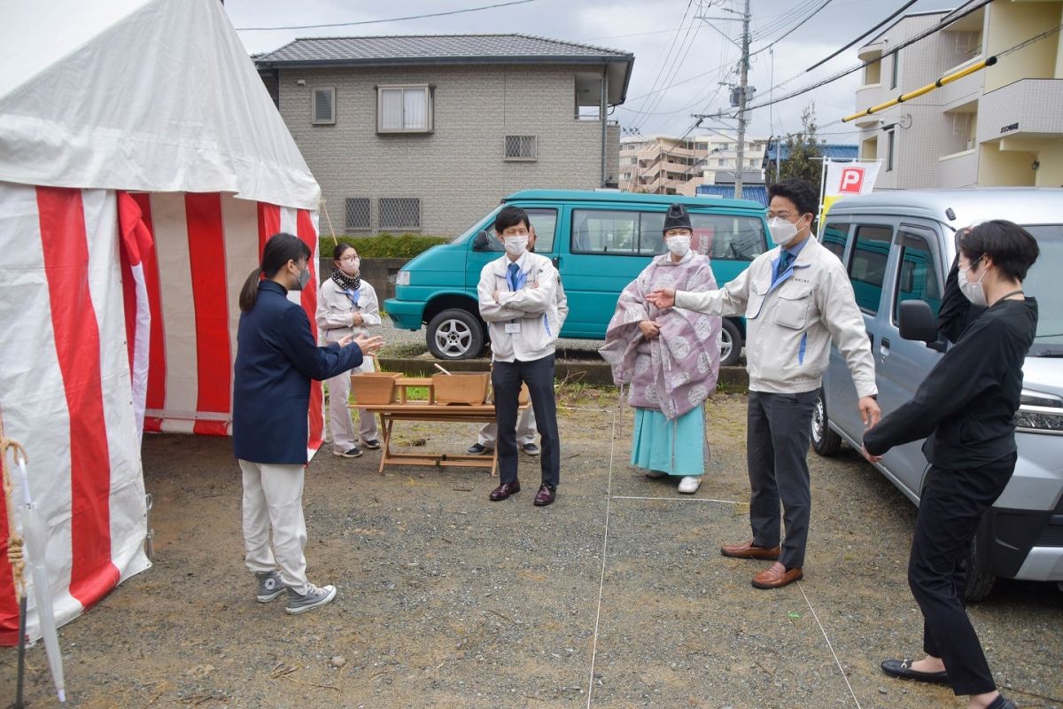 福岡県福岡市西区07　注文住宅建築現場リポート①　～地鎮祭～