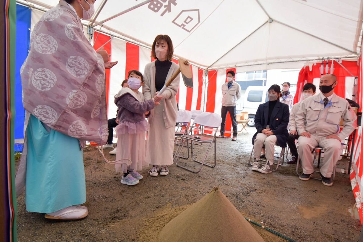 福岡県福岡市西区07　注文住宅建築現場リポート①　～地鎮祭～