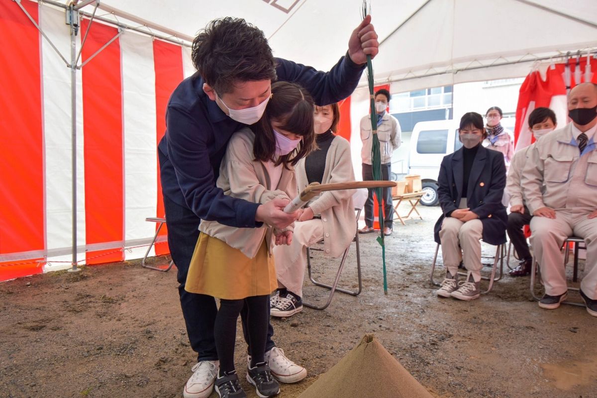 福岡県福岡市西区07　注文住宅建築現場リポート①　～地鎮祭～