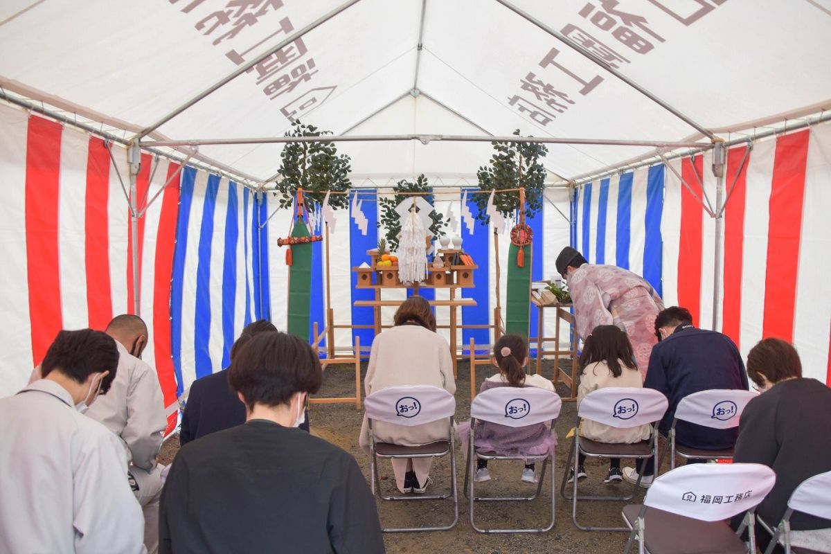 「福岡市西区07」注文住宅現場リポート①【地鎮祭】