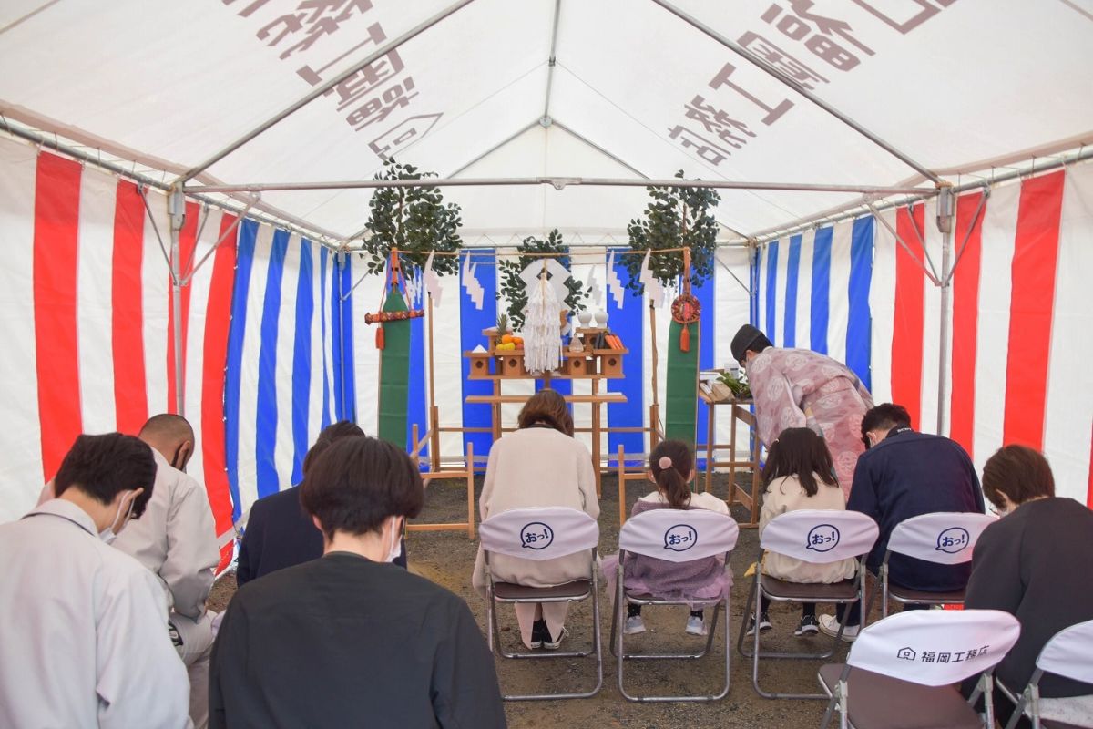 福岡県福岡市西区07　注文住宅建築現場リポート①　～地鎮祭～