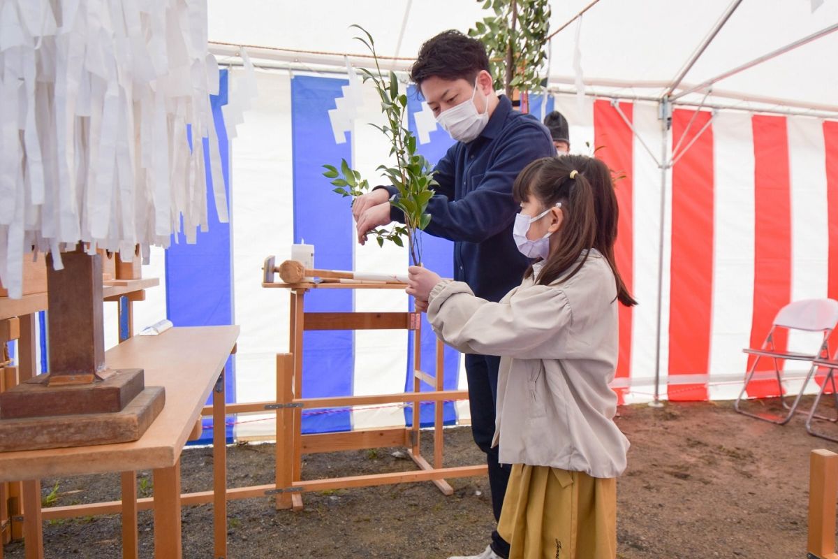 福岡県福岡市西区07　注文住宅建築現場リポート①　～地鎮祭～