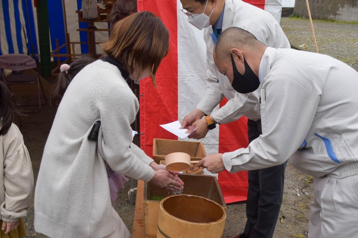 福岡県福岡市西区07　注文住宅建築現場リポート①　～地鎮祭～