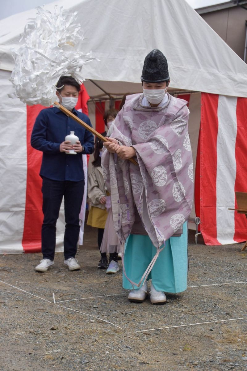 福岡県福岡市西区07　注文住宅建築現場リポート①　～地鎮祭～