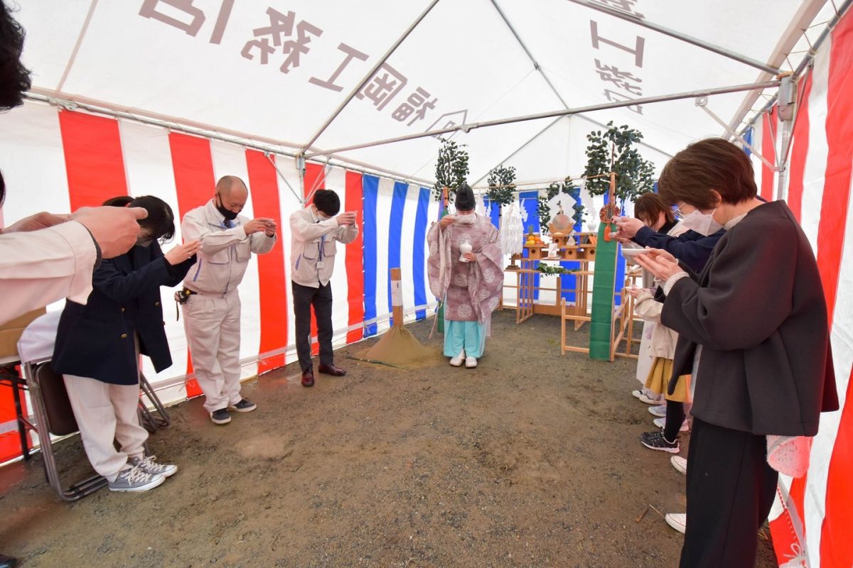 「福岡市西区07」注文住宅現場リポート①【地鎮祭】