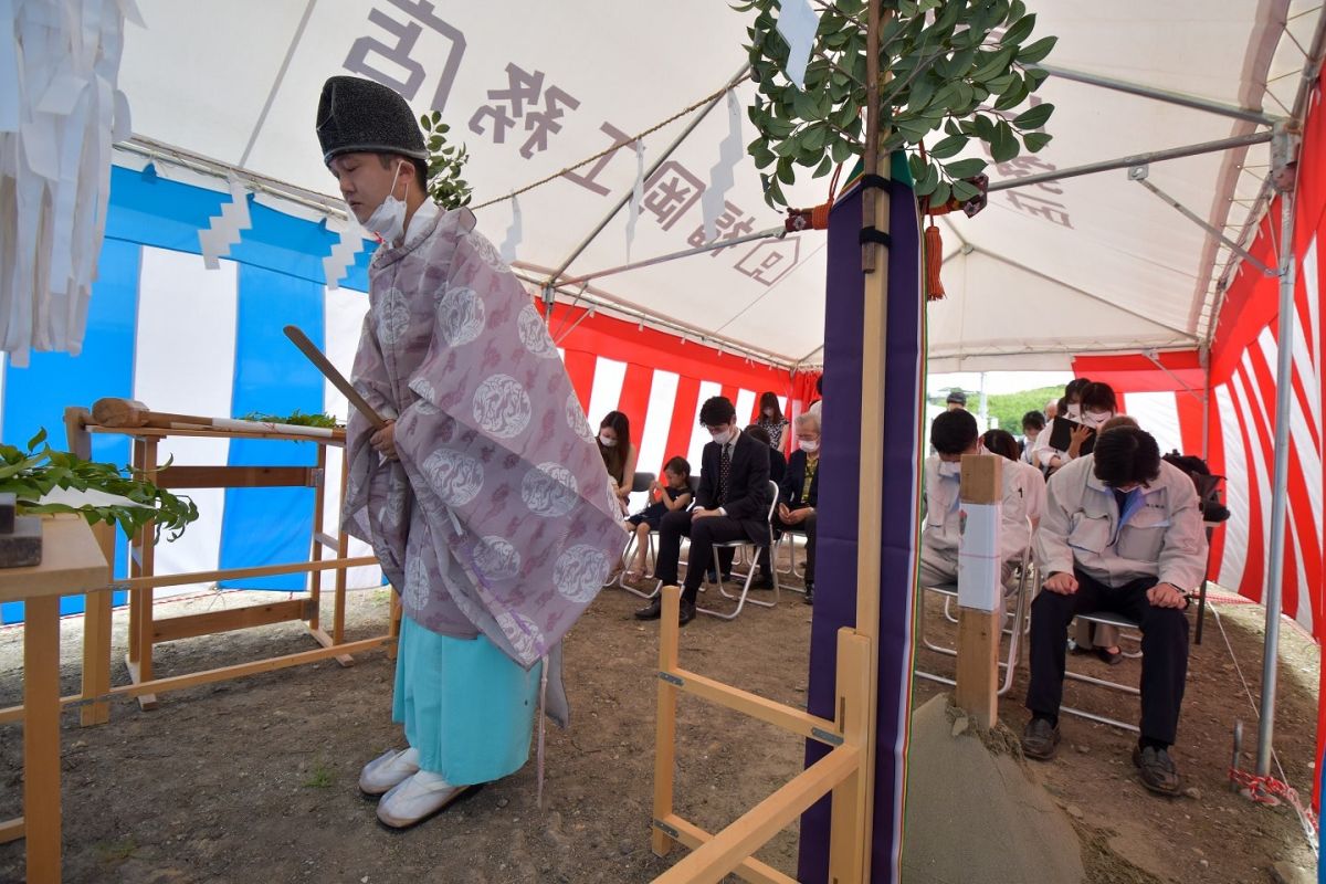 福岡県糟屋郡志免町05　注文住宅建築現場リポート①　～地鎮祭～