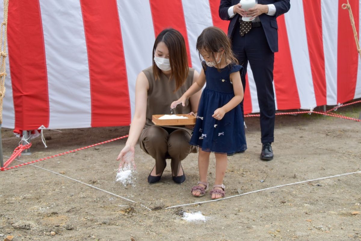 福岡県糟屋郡志免町05　注文住宅建築現場リポート①　～地鎮祭～