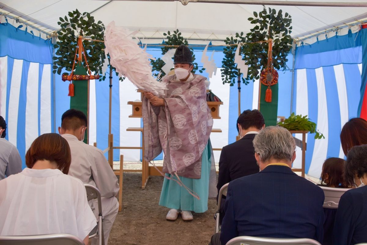 福岡県糟屋郡志免町05　注文住宅建築現場リポート①　～地鎮祭～