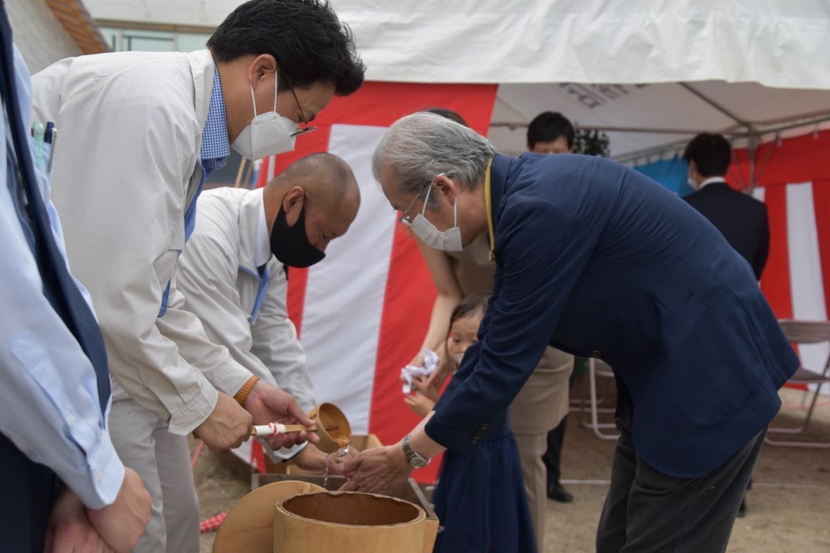 福岡県糟屋郡志免町05　注文住宅建築現場リポート①　～地鎮祭～