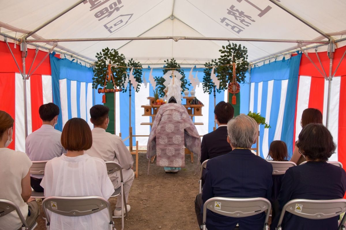 福岡県糟屋郡志免町05　注文住宅建築現場リポート①　～地鎮祭～